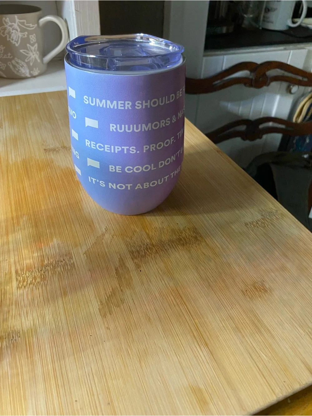 Bravo Pink& Purple Stainless Tumbler with Lid